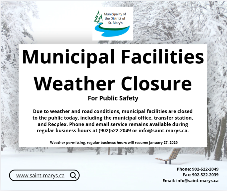 Municipal Facilities - Weather Closure - The Municipality of the ...